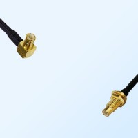 MCX Male Right Angle - SMC Bulkhead Male Coaxial Jumper Cable