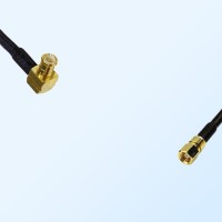 MCX Male Right Angle - SMC Female Coaxial Jumper Cable