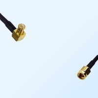 MCX Male Right Angle - SSMA Male Coaxial Jumper Cable