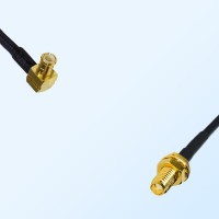MCX Male Right Angle - SSMA Bulkhead Female Coaxial Jumper Cable