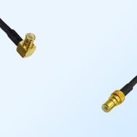 MCX Male Right Angle - SSMB Male Coaxial Jumper Cable