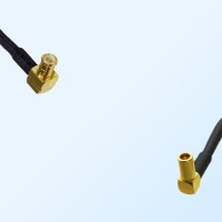 MCX Male Right Angle - SSMB Female Right Angle Coaxial Jumper Cable