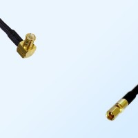 MCX Male Right Angle - SSMC Female Coaxial Jumper Cable
