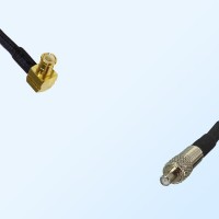 MCX Male Right Angle - TS9 Female Coaxial Jumper Cable
