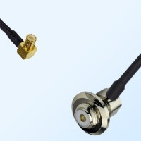 MCX Male R/A - UHF Bulkhead Female R/A Coaxial Jumper Cable