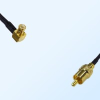 RCA Male - MCX Male Right Angle Coaxial Cable Assemblies