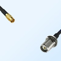 MCX/Female - Mini UHF/Bulkhead Female Coaxial Jumper Cable