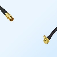 MCX/Female - MMCX/Male Right Angle Coaxial Jumper Cable