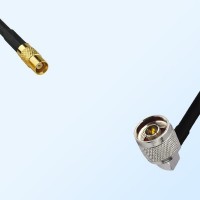 MCX/Female - N/Male Right Angle Coaxial Jumper Cable