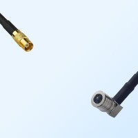 MCX/Female - QMA/Male Right Angle Coaxial Jumper Cable