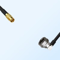MCX/Female - QN/Male Right Angle Coaxial Jumper Cable