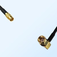 MCX/Female - RP SMA/Male Right Angle Coaxial Jumper Cable