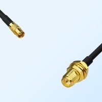 MCX/Female - RP SMA/Bulkhead Female Coaxial Jumper Cable