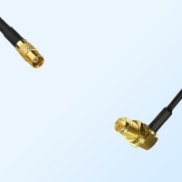MCX/Female - RP SMA/Bulkhead Female Right Angle Coaxial Jumper Cable