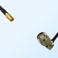 MCX/Female - RP TNC/Male Right Angle Coaxial Jumper Cable