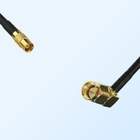 MCX/Female - SMA/Male Right Angle Coaxial Jumper Cable