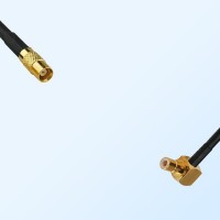 MCX/Female - SMB/Male Right Angle Coaxial Jumper Cable