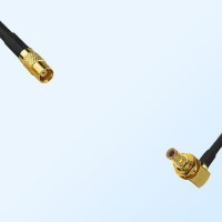 MCX/Female - SMB/Bulkhead Male Right Angle Coaxial Jumper Cable