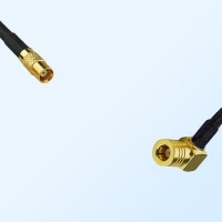 MCX/Female - SMB/Female Right Angle Coaxial Jumper Cable