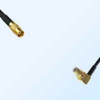 MCX/Female - SMC/Male Right Angle Coaxial Jumper Cable