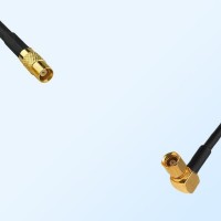 MCX/Female - SMC/Female Right Angle Coaxial Jumper Cable