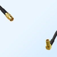 MCX/Female - SSMB/Female Right Angle Coaxial Jumper Cable