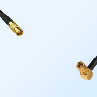 MCX/Female - SSMC/Female Right Angle Coaxial Jumper Cable