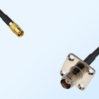 TNC Female 4 Hole Panel Mount - MCX Female Coaxial Cable Assemblies