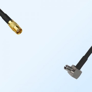 MCX/Female - TS9/Male Right Angle Coaxial Jumper Cable