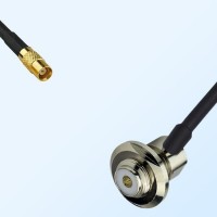 MCX/Female - UHF/Bulkhead Female Right Angle Coaxial Jumper Cable