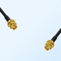 MCX/Bulkhead Female - MCX/Bulkhead Female Coaxial Jumper Cable