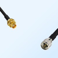 MCX/Bulkhead Female - Mini UHF/Male Coaxial Jumper Cable