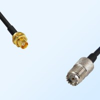 MCX/Bulkhead Female - Mini UHF/Female Coaxial Jumper Cable