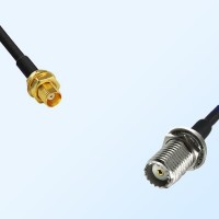 MCX/Bulkhead Female - Mini UHF/Bulkhead Female Coaxial Jumper Cable