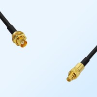MCX/Bulkhead Female - MMCX/Male Coaxial Jumper Cable