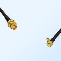 MCX/Bulkhead Female - MMCX/Male Right Angle Coaxial Jumper Cable