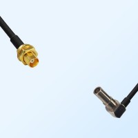 MCX/Bulkhead Female - MS162/Male Right Angle Coaxial Jumper Cable