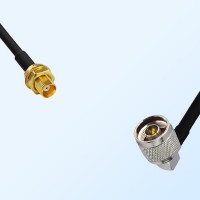 MCX/Bulkhead Female - N/Male Right Angle Coaxial Jumper Cable