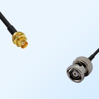 MCX/Bulkhead Female - RP BNC/Male Coaxial Jumper Cable