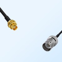 MCX/Bulkhead Female - RP BNC/Female Coaxial Jumper Cable