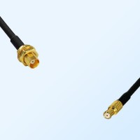 MCX/Bulkhead Female - RP MCX/Male Coaxial Jumper Cable