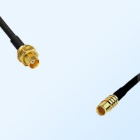 MCX/Bulkhead Female - RP MCX/Female Coaxial Jumper Cable
