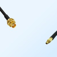 MCX/Bulkhead Female - RP MMCX/Male Coaxial Jumper Cable