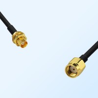 MCX/Bulkhead Female - RP SMA/Male Coaxial Jumper Cable