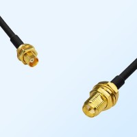 MCX/Bulkhead Female - RP SMA/Bulkhead Female Coaxial Jumper Cable