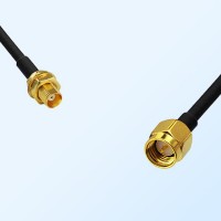 MCX/Bulkhead Female - SMA/Male Coaxial Jumper Cable