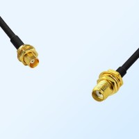 MCX/Bulkhead Female - SMA/Bulkhead Female Coaxial Jumper Cable