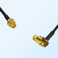 MCX/Bulkhead Female - SMA/Bulkhead Female R/A Coaxial Jumper Cable