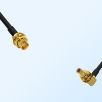 MCX/Bulkhead Female - SMB/Bulkhead Male R/A Coaxial Jumper Cable