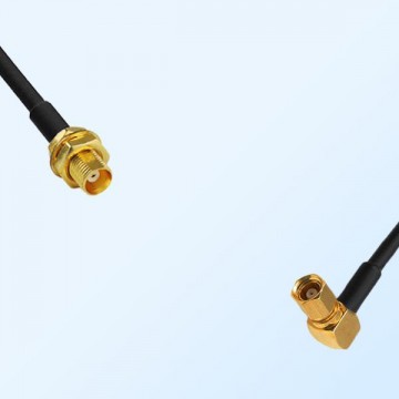 MCX/Bulkhead Female - SMC/Female Right Angle Coaxial Jumper Cable
